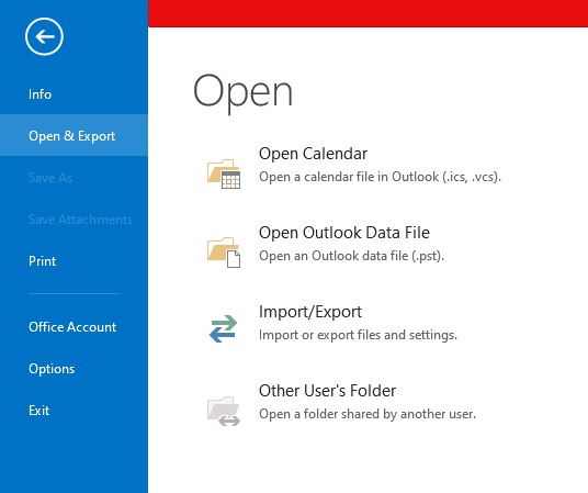 open & export