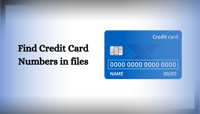 find credit cards numbers in files